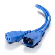 Alogic MF-C13C14-0.5-BLU 0.5m IEC C13 to IEC C14 Computer Power Extension Cord Male to Female Blue