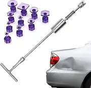 Autoschadeherstel – T-vormige Glijhamer, Hand Trekker Reparatiehamer | Hagelschadeherstelschacht T-sleutel, Auto Deukentrekker met T-stuk, Set voor het Verwijderen van deuken van Metalen Oppervlakten