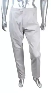 $1,395 NWT Brioni Beige Sea Island Cotton Twill Flat Front Pants Size 54/38
