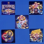 15 Paw Patrol Mighty Movie Large Stickers - Skye, Marshall, Rubble, Chase - Dog