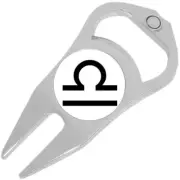 Libra Zodiac Golf Ball Marker Divot Repair Tool Bottle Opener
