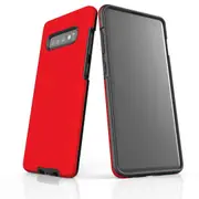 For Samsung Galaxy S10+ Plus Case, Armour Tough Protective Cover, Red