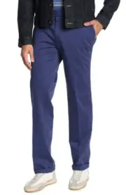 Brax Kapok Pima Twill Regular Fit Chino Pants Pacific NWT $198