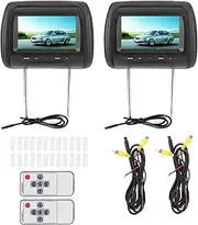 Headrest DVD Player, Dual Portable DVD Player Car Headrest Video Players 7 in HD LCD Digital Touch Screen USB/SD/TV Car MP5 Player for Headrest DVD Player