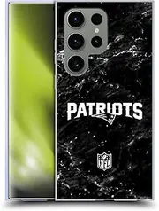 Head Case Designs Officially Licensed NFL Marble New England Patriots Artwork Soft Gel Case Compatible with Samsung Galaxy S24 Ultra 5G