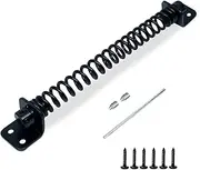 Gate Spring Closer for Wooden Gate Automatic Door Closer with Black Powder Coating Weather Resistant, Ideal for Outdoor Usage Door Closer Black -10" (250mm)