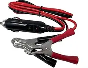 Tetra-Teknica MotoBasics Series ACM-01 12V Cigarette Lighter Male Plug with Battery Clamp, 3 Feet, 16AWG Copper Wire, 10A Built-in Fuse
