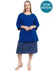 DALE & WATERS Plus size Top - Everyday Tee Blue Size 16-50