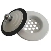 EZYFIX 50mm White Retrofit Waste Insert And Plug Bath Repair Kit