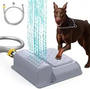 BENTOPAL Dog Water Fountain Step On, Paw Activated Dog Sprinker Toy Cool Water for Hot Summer