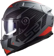 LS2 FF811 Vector II Splitter, full face helmet , color: Matt Black/Grey/Red , size: XL
