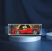 Acrylic Display case for Lego® Ferrari Daytona SP3 42143 (Lego Set is not Included) (with Theme Background)
