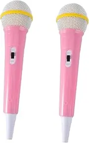 Vaguelly 2Pcs Microphone Props Interactive Microphones for Fun Roleplay Lightweight Portable for Music Exploration Present for Parties