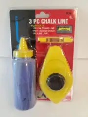 Chalk Line 3 Piece Set-Chalk Line, Chalk& Line Level