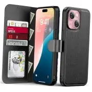 for iPhone 15 Plus Case Wallet,Detachable Flip iPhone 15 Plus -6.7" Black