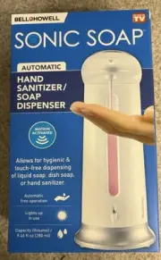 Bell+Howell Sonic Automatic Touch Free Soap Hand Sanitizer Dispenser 9.5 Fl. Oz.