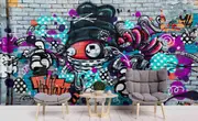 3D Colourful Abstract Graffiti Art Monster Wall Mural Wallpaper ZY D83
