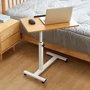 Luxury Overbed Table Over Bed Table Side Rolling Table Adjustable with Lockable Rolling Wheels Medical Portable Notebook Laptop Desk for Home Portable