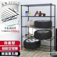 在飛比找momo購物網優惠-【cheaper 居家】荷重型 烤黑 60X121X210C