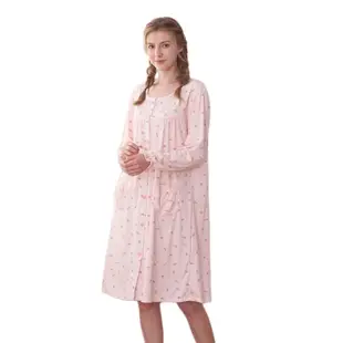 睡衣 可愛草莓 精梳棉柔長袖連身睡衣(R95203兩色可選) 蕾妮塔塔