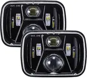 RUNEWAX H6054 H6014 H6052 7x6 5x7 LED Headlights High Low Beam Sealed Headlamps DOT Approved 110W 8000LM 6000K White for Jeep Wrangler YJ Cherokee XJ Comanche MJ, GMC Savana Safari, A Pair