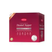 Tontine Queen Luxuriously Warm 2in1 Heated Topper Electric Blanket White