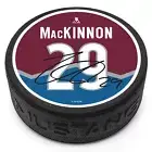 Nathan MacKinnon Colorado Avalanche 3D Textured Replica Signature Hockey Puck