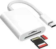 Zvorgath SD/TF Card Reader - USB C Adapter for iOS/Android/Windows Memory Card Reading - Type-C Only