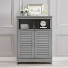 Bathroom Cabinet Storage Cupboard Organiser Tallboy Laundry Toilet Holder Shelf