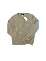 Basic Additions Girls Cardigan Sweater Gray with Sequins Size XL 14/16 NEW