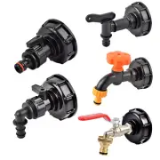 S60 Coarse Thread IBC Tank Tap Elbow PE Pipe Connecter x 16mm 1/2'' 3/4'' Water