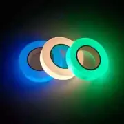 1 rollo de cinta fluorescente autoadhesiva que brilla en la oscuridad, tira