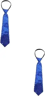 [ibasenice] Pcs Glitter Neck Tie Clip Tie for Dress up Sequin Design Bowtie Red Festival Cosplay Prop