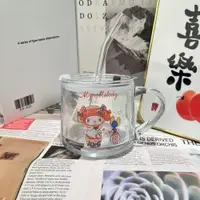 在飛比找ETMall東森購物網優惠-卡通kitty貓水杯美樂蒂把手杯子ins風高顏值玉桂狗玻璃杯