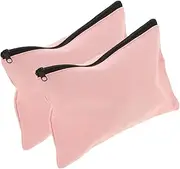 HOMOCONO 2pcs Portable Jewelry Pouches Scratch Zipper Bags for Earrings Necklaces Delicate present Packing Pouch Small Canvas Jewelry Storage for Weddings Special Occasions
