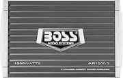 BOSS Audio Systems AR1200.2 Armor Series Car Audio Amplifier - 1200 High Output, 2 Channel, 2/8 Ohm, High/Low Level Inputs, High/Low Pass Crossover, Full Range, Hook Up to Stereo and Subwoofer