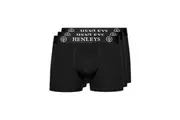 Henleys Mens McBlacken Boxer Shorts (Pack of 3) (Black) - UTBG1332