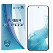 [3 Pack] Samsung Galaxy S22 5G (6.1") Ultra Clear Screen Protector Film by MEZON – Case Friendly, Shock Absorption (S22 5G, Clear)