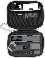 MAXCAM Carrying Case Compatible with DJI Osmo Pocket, Black, Pocket 2 Small, Built In,compatible,travel