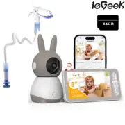 ieGeek 2K Baby Monitor with 5" HD LCD WiFi Video Monitor with 64 G TF Card