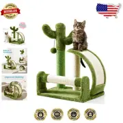Sturdy Cactus Cat Scratch Post for Indoor Kittens - Easy Assembly Included
