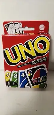Mattel Games UNO Classic Card Game. Customizable Wild Cards