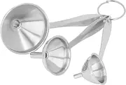 Stainless Steel Funnel, 3Pcs Mini Filling Kitchen Funnel Food Grade Metal Small Funnels for Filling Bottles, Transferring Essential Oils Liquid Fluid, and Dishwasher Safe