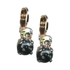 Mariana Earrings Snowflake Obsidian Mineral & Clear Austrian Crystals Zulu Af...