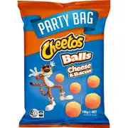 Cheetos Balls Cheese Snacks Party Bag Cheese & Bacon 190g