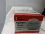 Euro Cuisine YM80 Electric Yogurt Maker White 7 Glasses Italian Inspired Design