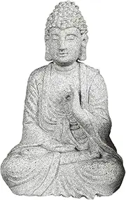 Buddha Statue - Chinese Buddha Sculpture Zen Decor Sitting Ornament - Landscaping Crafts Buda Buddah Figurine for Meditation, Yoga Room, Bedroom, Bookshelf