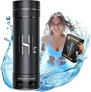 [H2ORIGIN PULSE] Hydrogen Water Bottle, Up to 9000 PPB Hydrogen Infusion, Dual Drinking & Inhalation Mode, Universal Adapter, LED Display, Gift Ready
