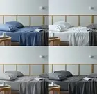 New Bamboo Cotton Split King Sheet Set for 2 x Long Single Beds 5 Pce Set