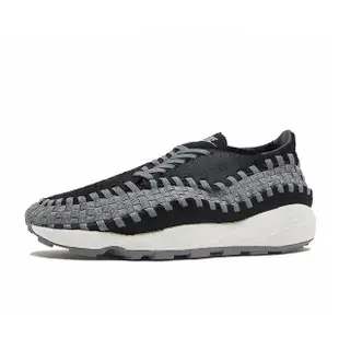 【NIKE 耐吉】Air Footscape Woven 女鞋 黑 灰 馬毛 編織 休閒鞋 經典(FB1959-001)